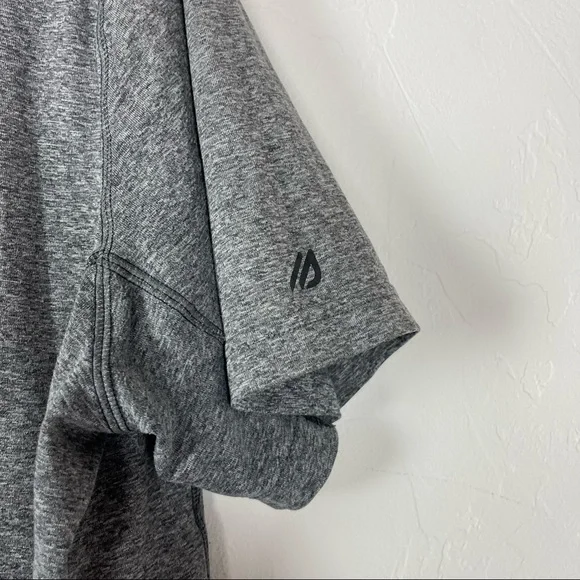 Eddie Bauer Shirt Knit Short Sleeve Tee Top Marled Heather‎ Gray Motion Athletic - Picture 3 of 7